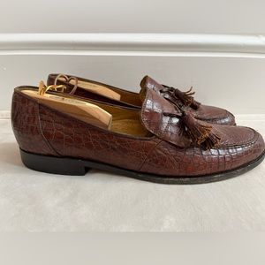 Giorgio's of Palm Beach Luxury Italian Genuine Crocodile Skin Loafers size 9